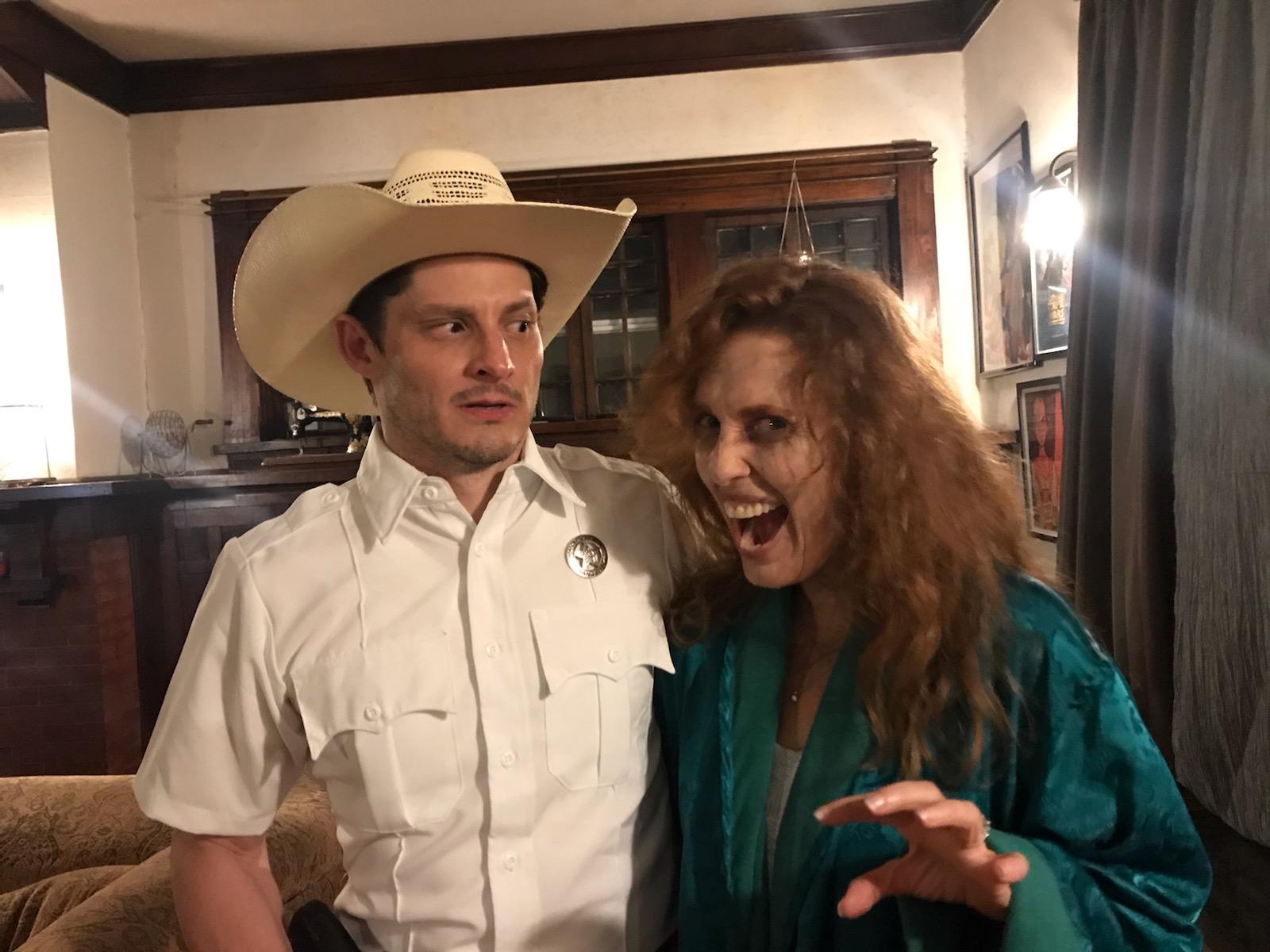 Stephen Brodie and Nancy Chartier on Set of Fairview Chronicles!