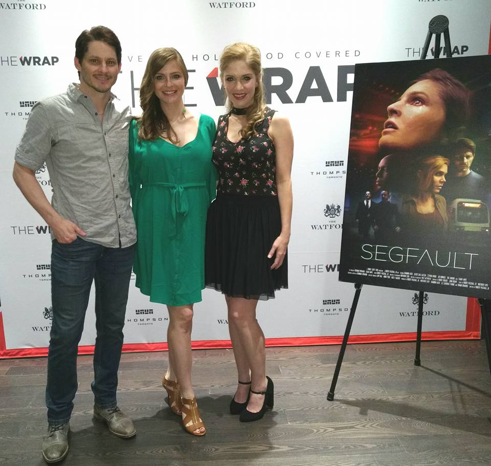 Stephen Brodie, Shannon Lucio, and Cassie Shea Watson at Premiere of SEGFAULT in Toronto!